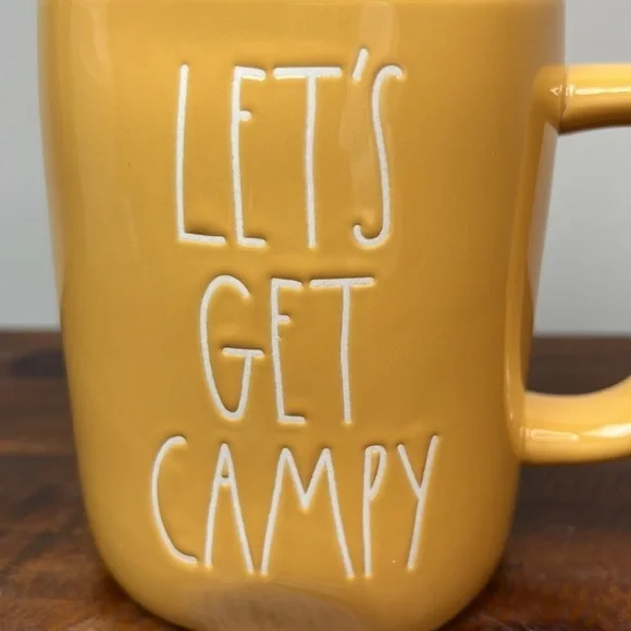 Rae DUNN • “Let’s Get Campy” Yellow Mug - Picture 7 of 11